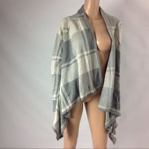 Merona Women's Plaid Asymmetric Cardigan Size M
